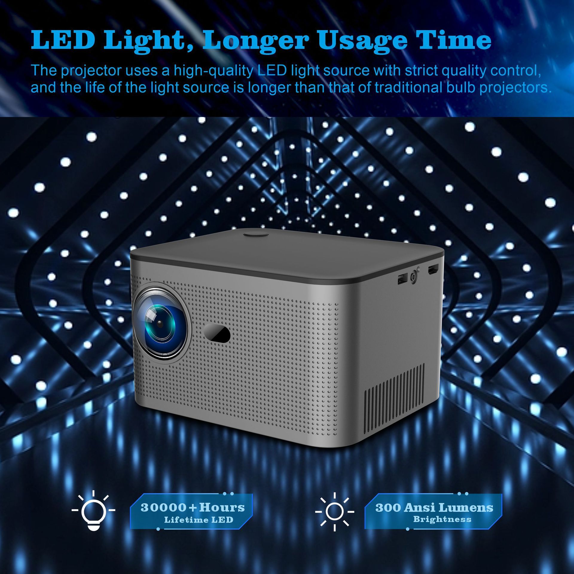 LumaPix™ HY350 Mini Portable Projector