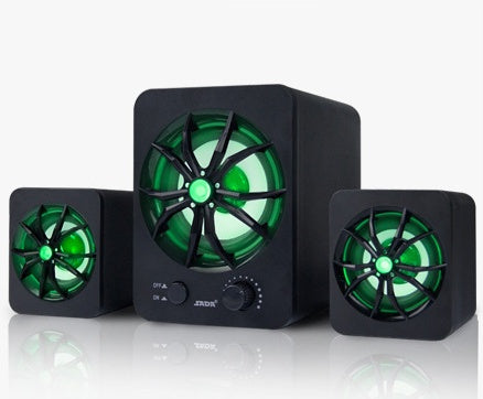 BassGlow™ 2.1 Multimedia Speaker System – Luminous Sound, Deep Bass, and Stunning Visuals
