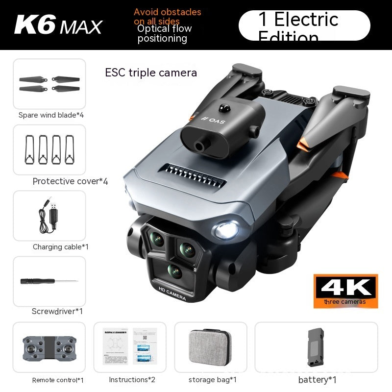 SkyMaster™ K6 MAX UAV - Triple-Camera HD Aerial Drone