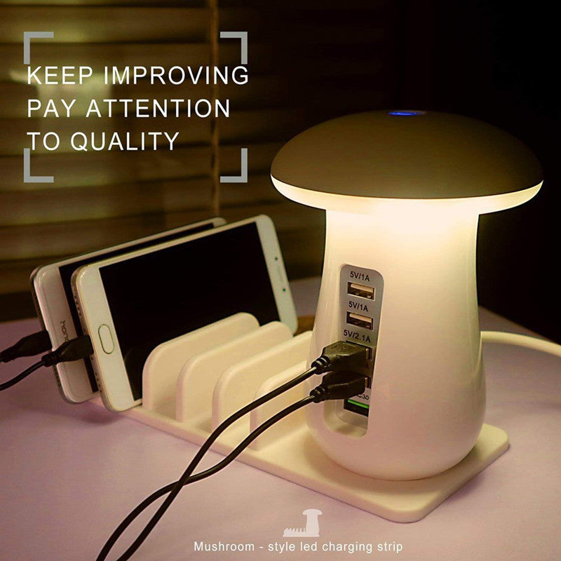MushCharge™ 2-in-1 LED Lamp & USB Charger