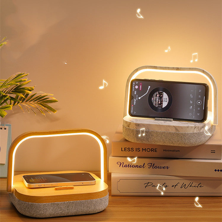 LumaCharge 3-in-1 LED Wireless Charger Bluetooth Speaker Desk Lamp