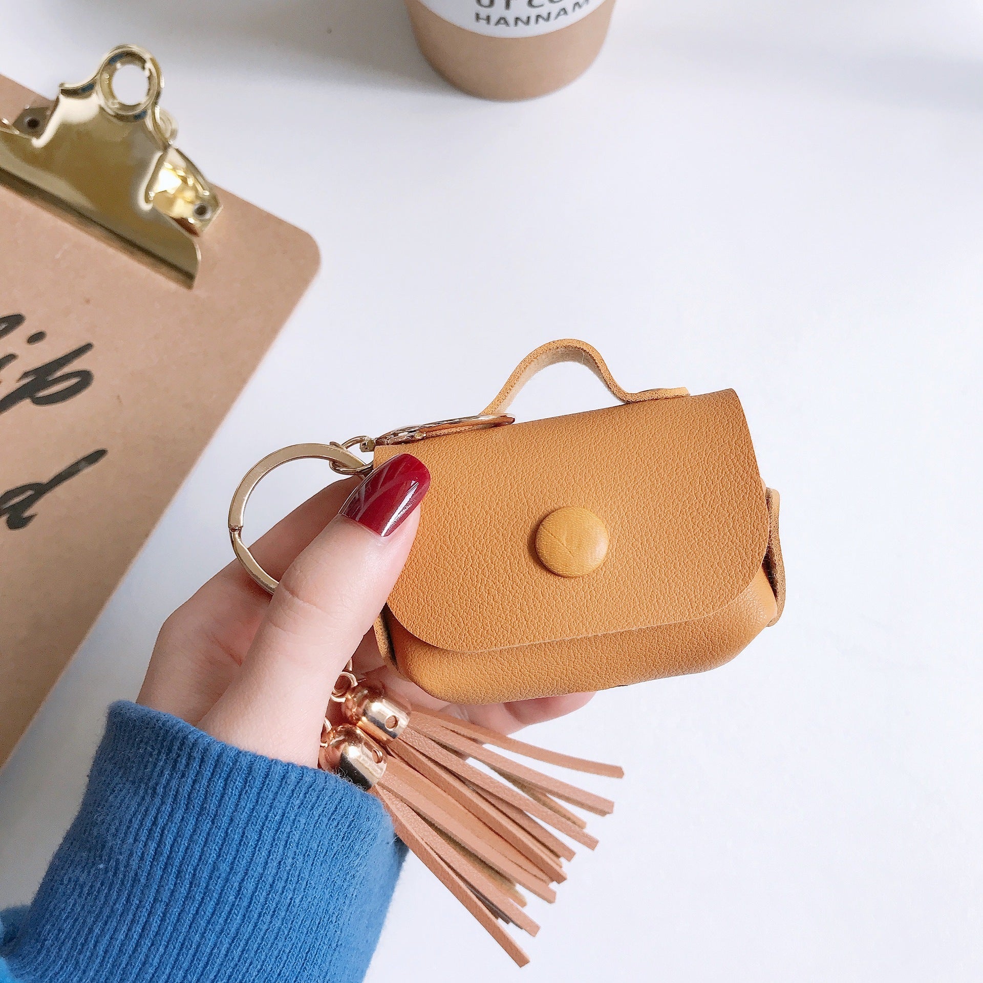 The "LuxTassel Pro" – Leather Tassel AirPods Pro Case (Apple