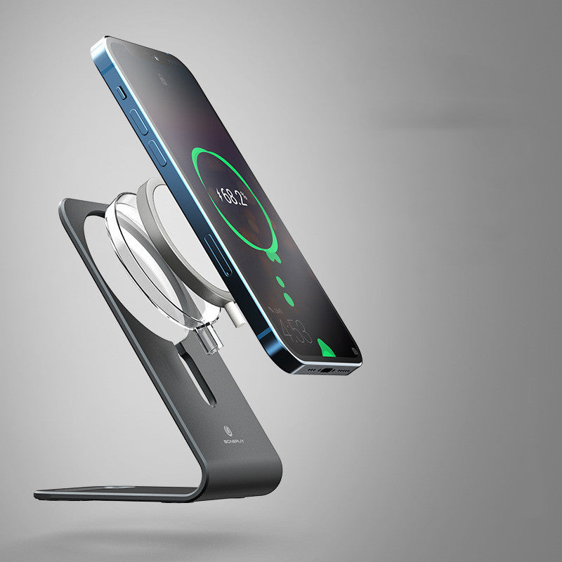 MagnaCharge Pro – Magnetic Wireless Charging Bracket (Aluminum Alloy)