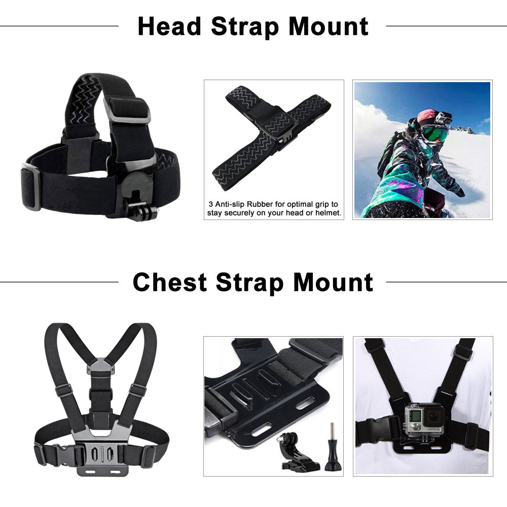 ActionPro™ 9-Piece Sports Camera Accessory Kit – All-In-One Adventure Gear