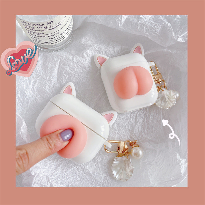 CushionPop Kawaii Press Butt Stress Relief AirPods Case