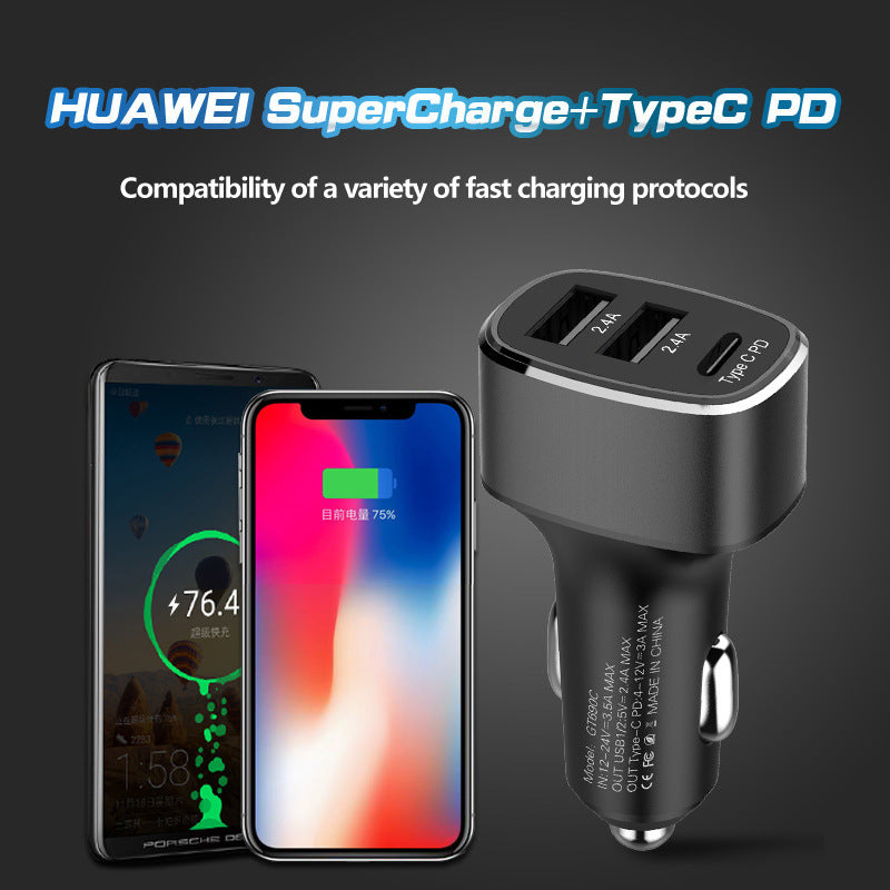 Voltara™ DuoMax – Dual USB Type-C PD & QC 3.0 Car Charger