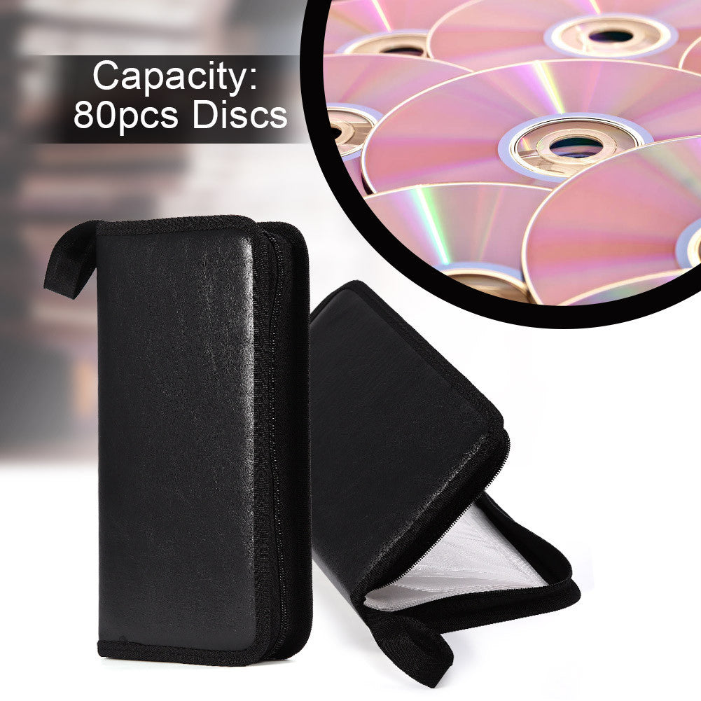 DiscVault 80-Disc PU Leather CD/DVD/VCD Storage Case