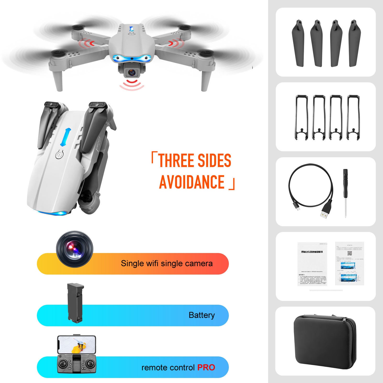 SkyMaster™ 4K Pro Drone – Dual Camera, Obstacle Avoidance & Remote Control