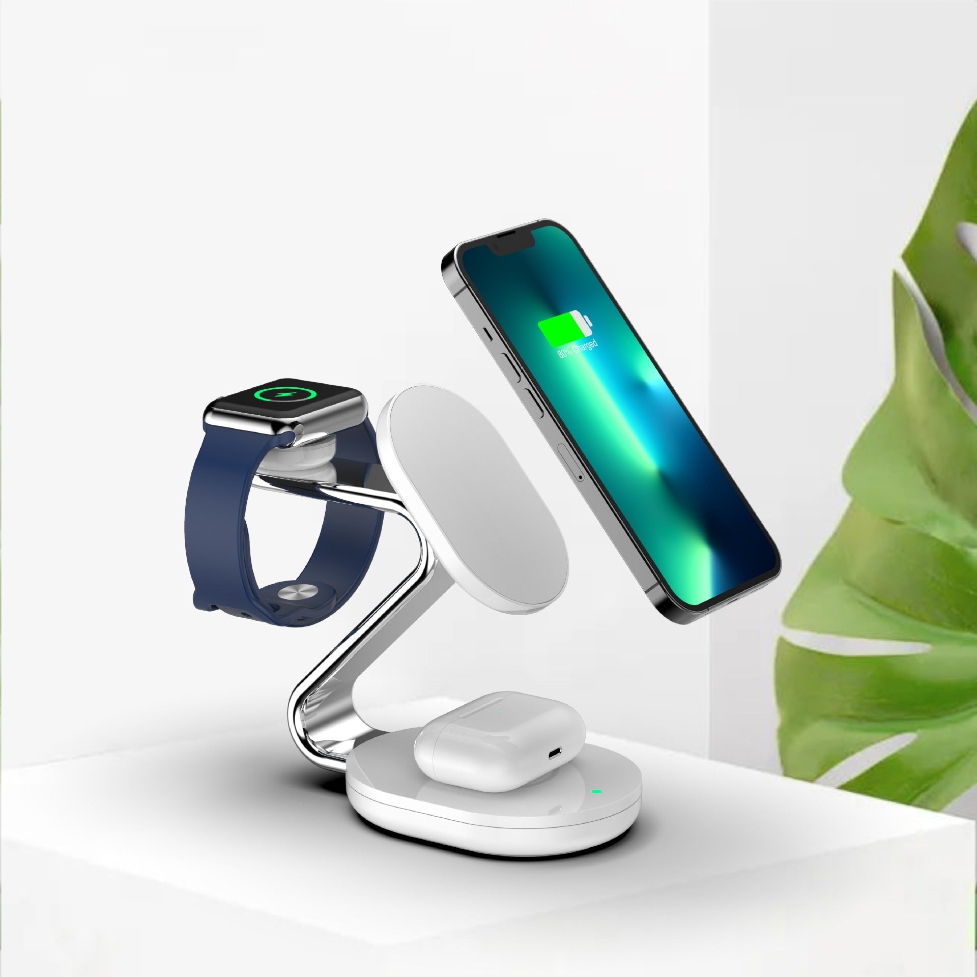 TriMag Pro — Three-in-One Magnetic Wireless Charger