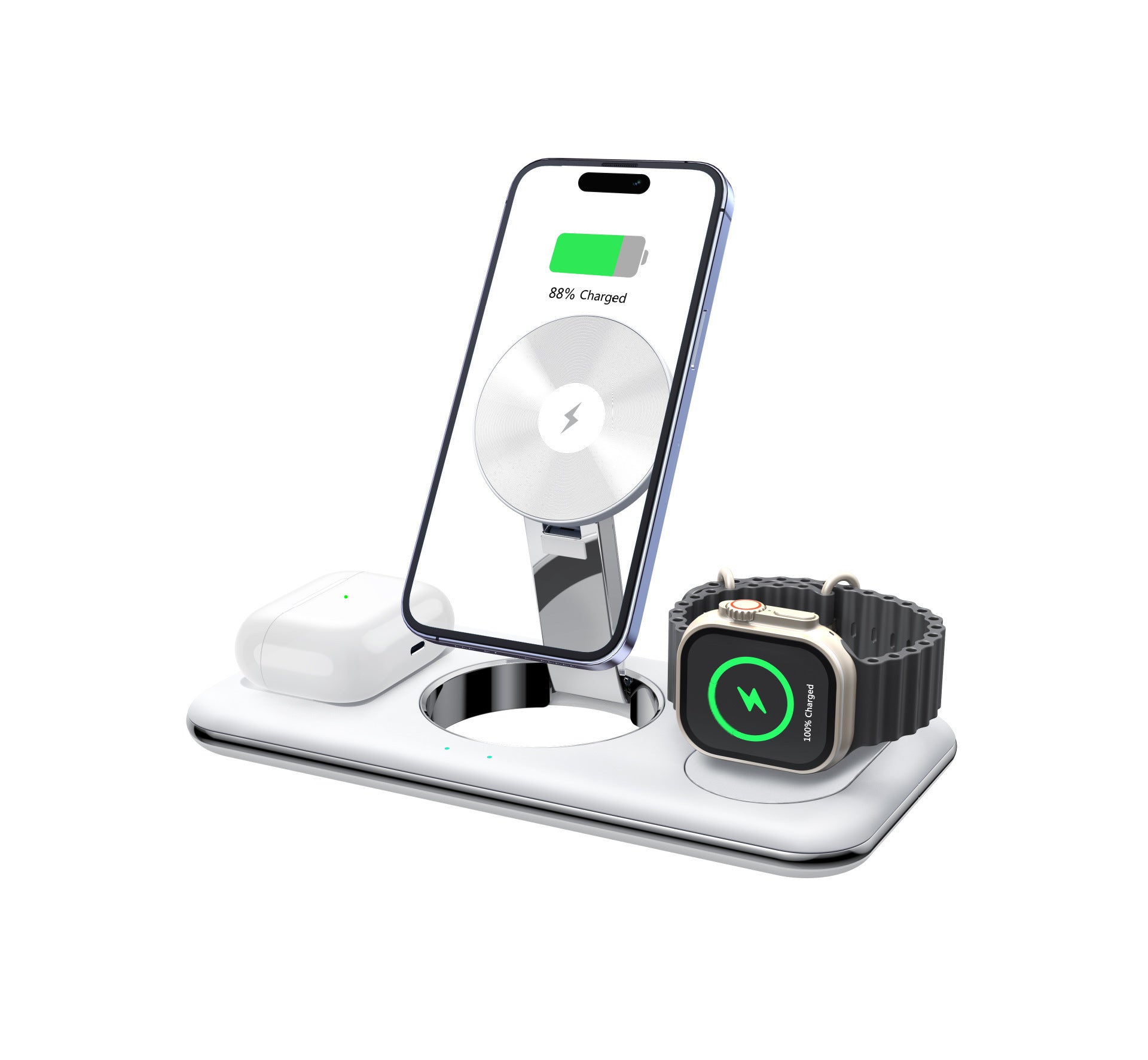 MagCharge Fold – Folding Magnetic Wireless Charger & Desktop Stand