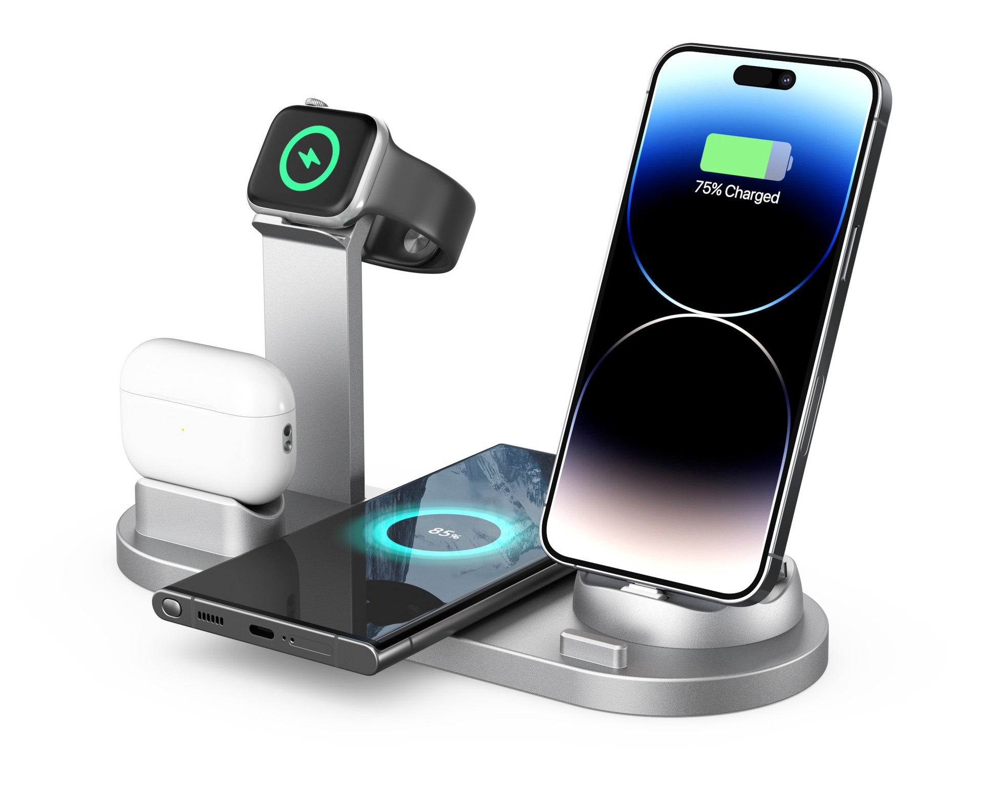 The PowerHub 3-in-1 Wireless Charging Station