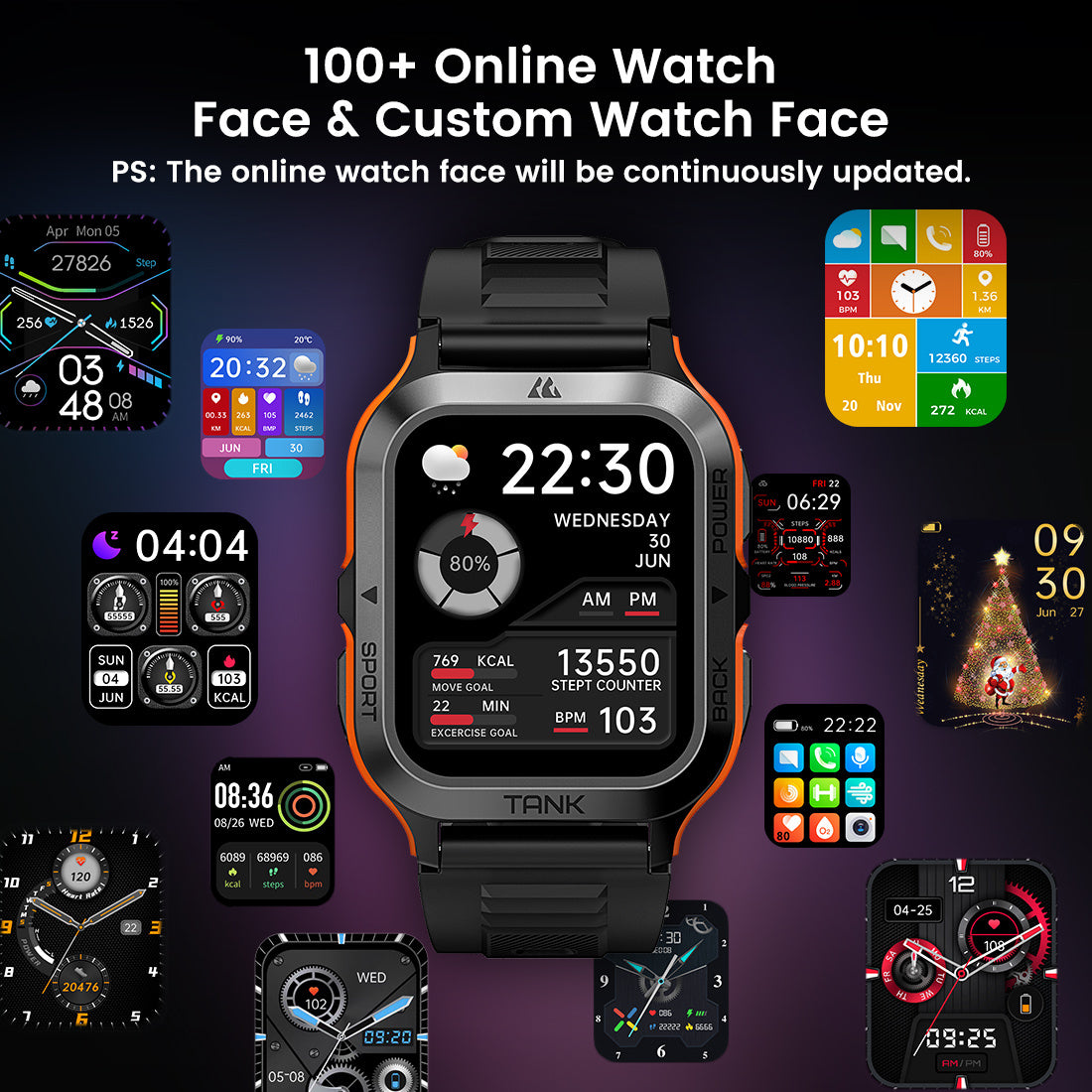 AquaPulse™ Smart Watch – Waterproof Silicone Intelligent Fitness Tracker