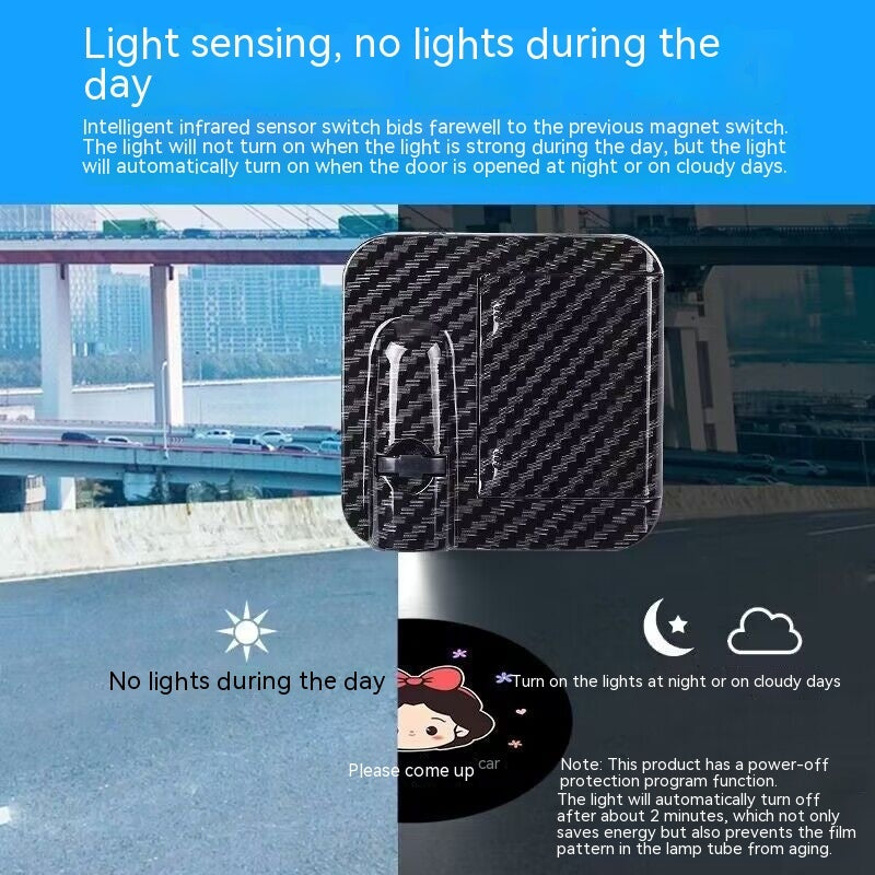 LumiRide Wireless Door Sill Projection Light