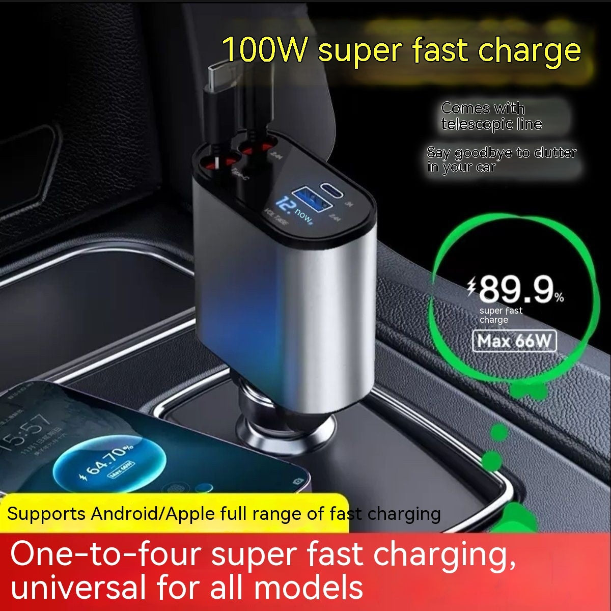 ChargeMaster™ Flex | Automatic Retractable 4-in-1 Universal Charger
