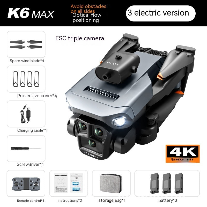 SkyMaster™ K6 MAX UAV - Triple-Camera HD Aerial Drone