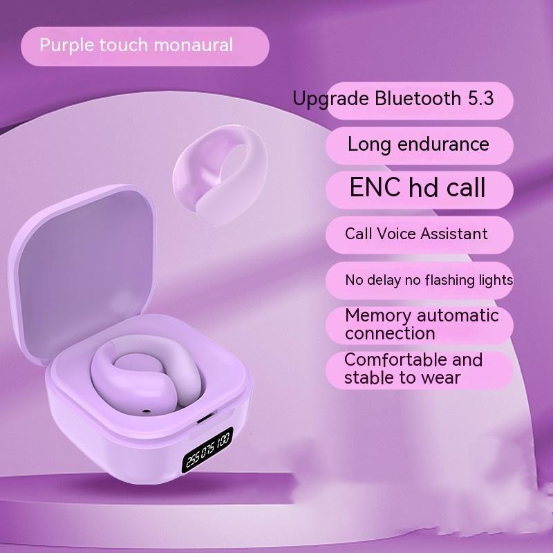 Ecliptix™ LED Digital Display Bluetooth Earclip Earphones – Smart, Stylish, and Superior Sound