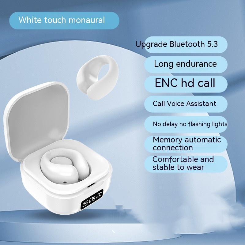 Ecliptix™ LED Digital Display Bluetooth Earclip Earphones – Smart, Stylish, and Superior Sound