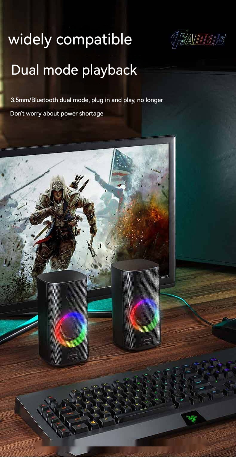 PulseFire Duo – Colorful E-Sports Bluetooth Desktop Speakers