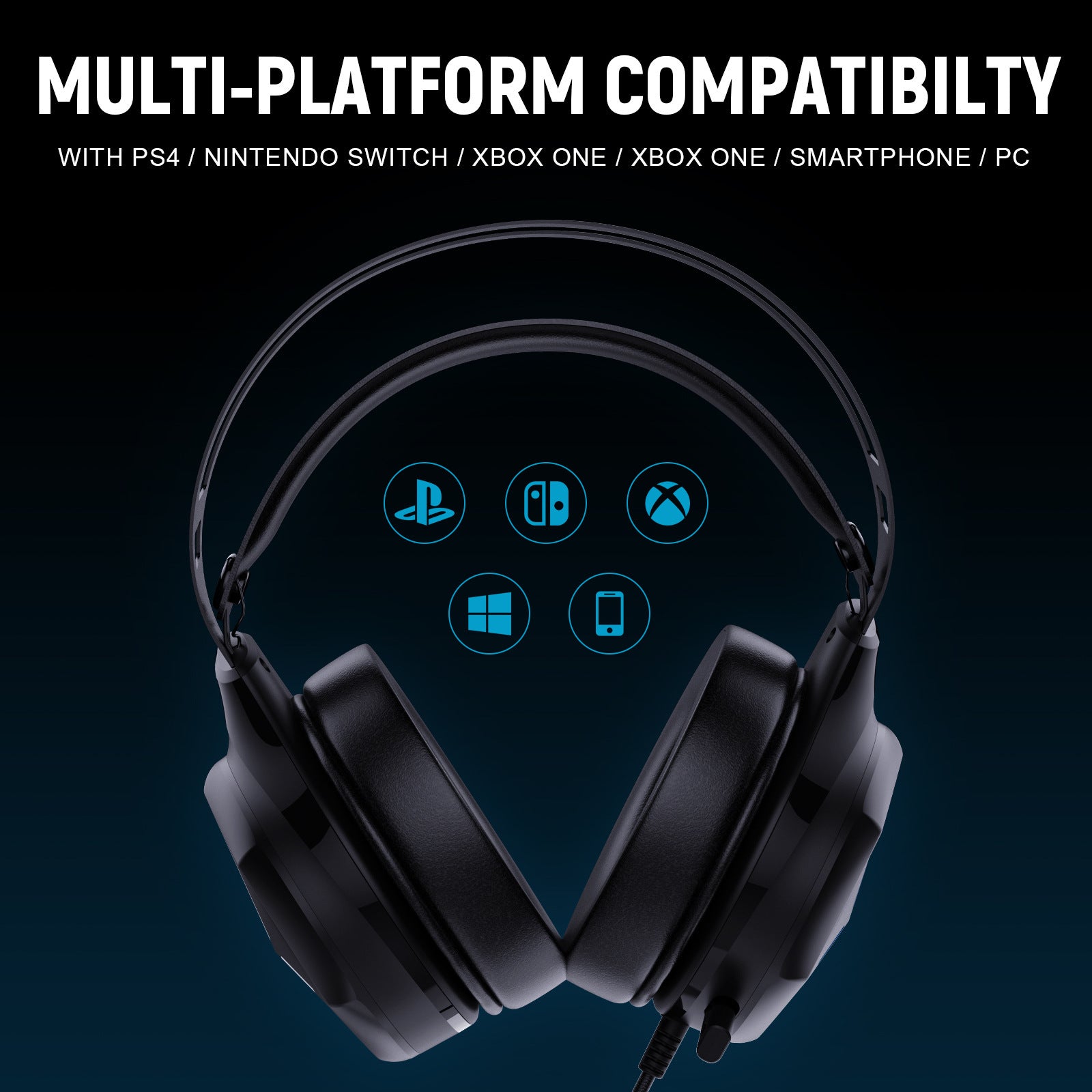 BattleCore X – Multi-In-One Wired Gaming Headphones