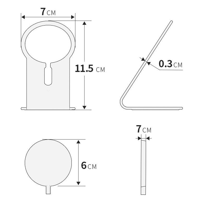 MagnaCharge Pro – Magnetic Wireless Charging Bracket (Aluminum Alloy)