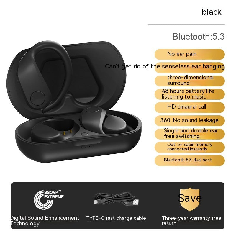 AuraFit Wireless Bluetooth Earphones – Ear-Mounted, Secure Fit for Active Lifestyles