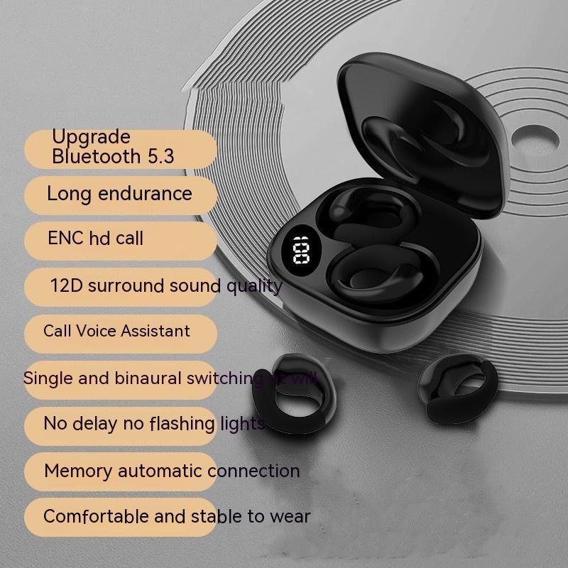 Ecliptix™ LED Digital Display Bluetooth Earclip Earphones – Smart, Stylish, and Superior Sound
