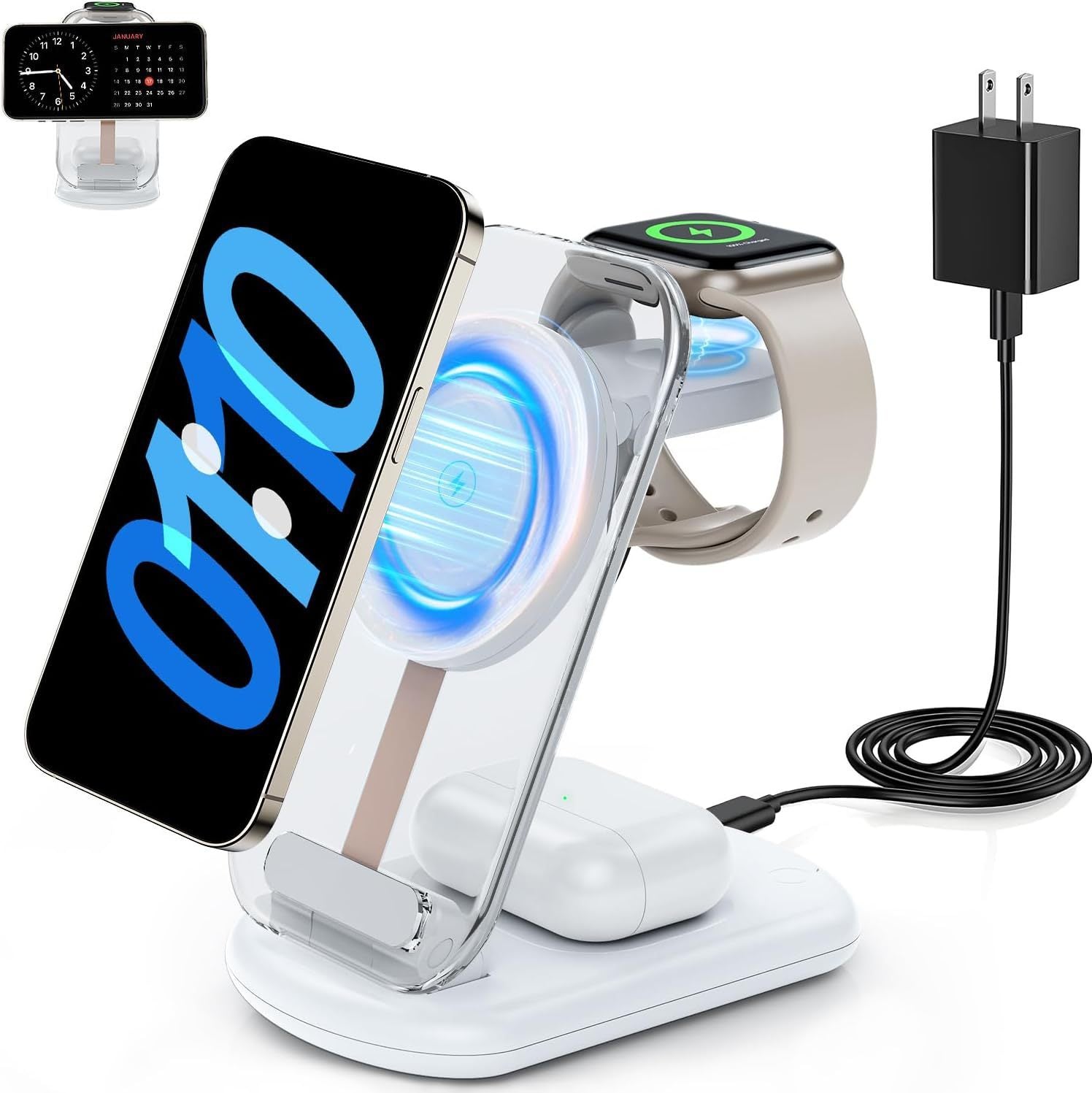 ClearCharge™ TriFold Magnetic Wireless Charger
