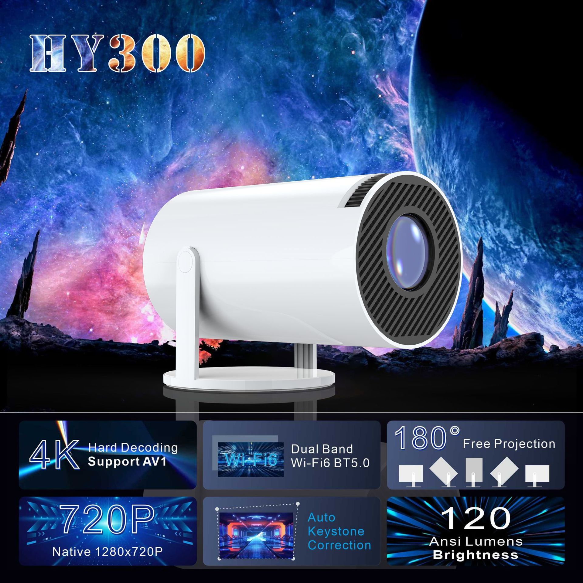 VisionPro H713: 4K Ultra HD Smart Projector for Home & Office
