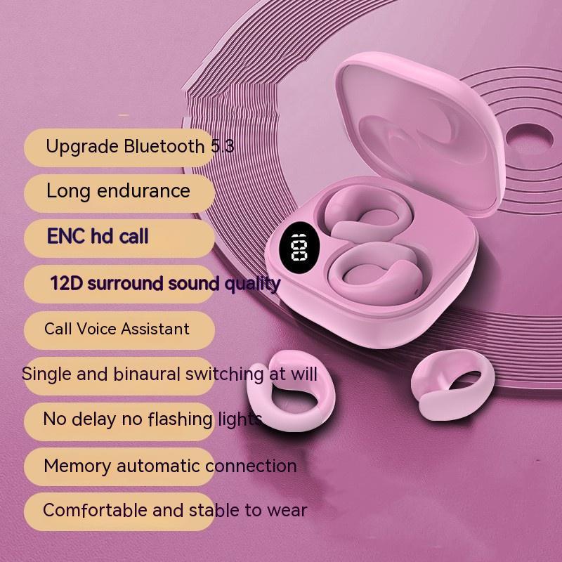 Ecliptix™ LED Digital Display Bluetooth Earclip Earphones – Smart, Stylish, and Superior Sound