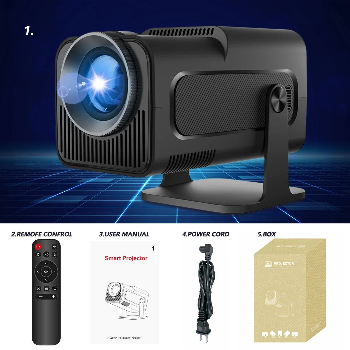 VisionBeam 4K Smart Mini Projector: Wireless, Compact, Powerful Entertainment