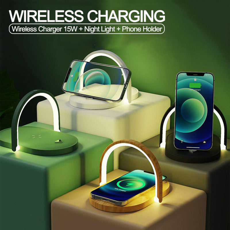 GlowStone™ 3-in-1 Wireless Charging Station & LED Night Lamp