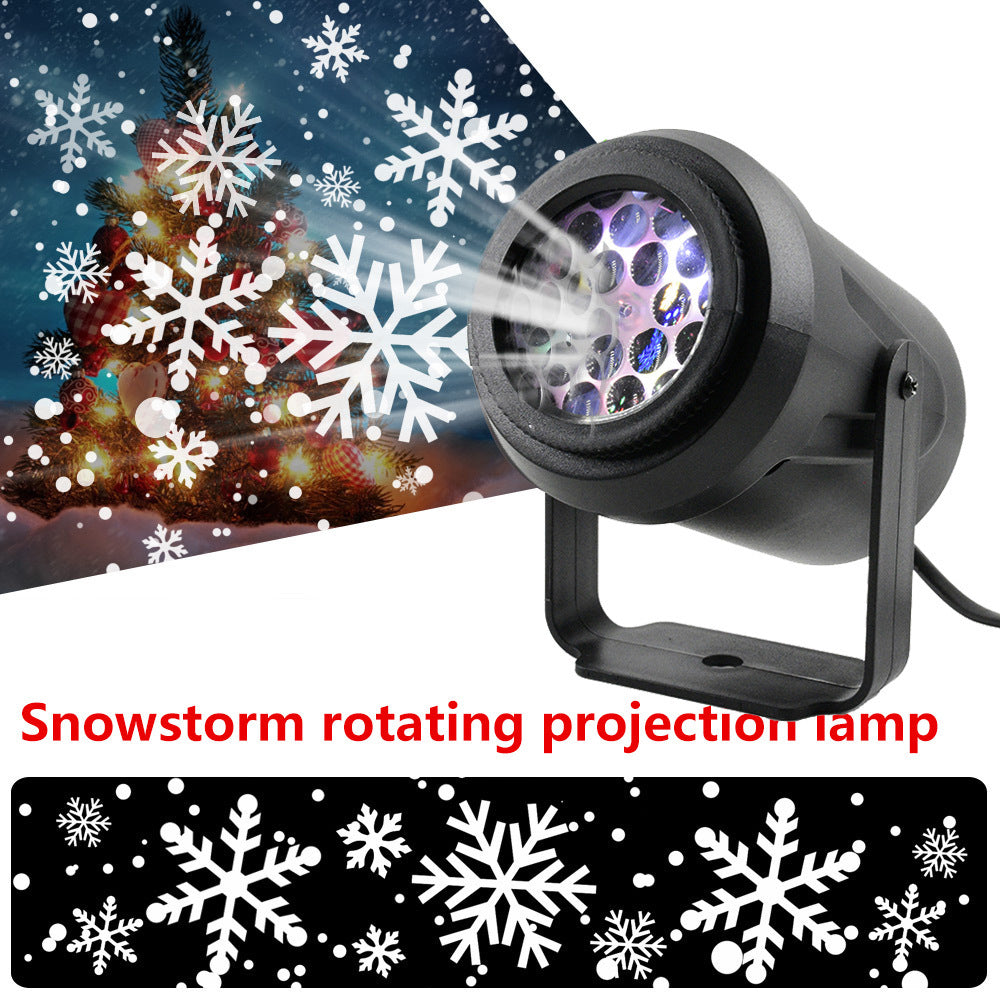 SnowGlow™ High-Brightness Christmas Snowflake Projector Lamp – Rotating Holiday Magic for Your Home