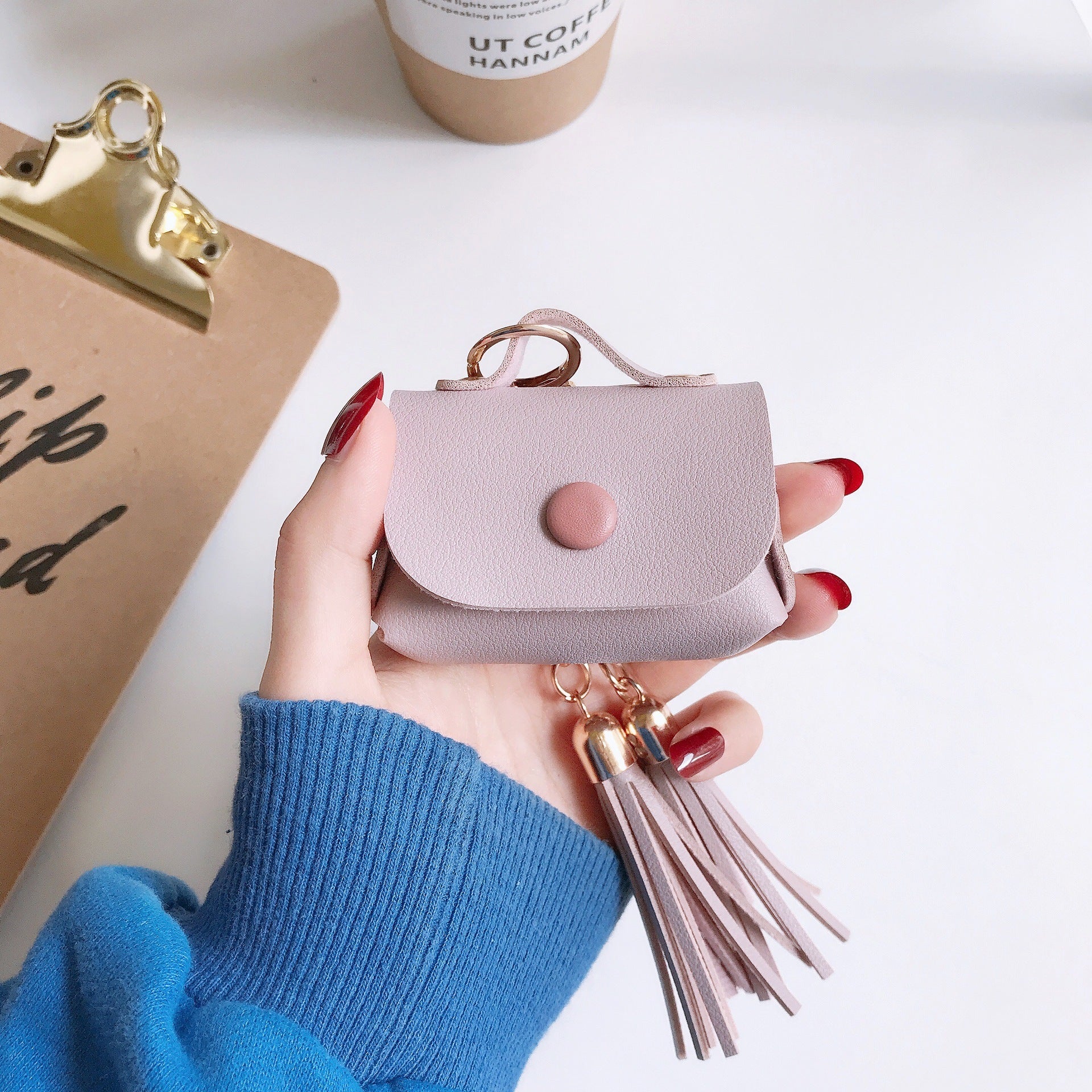 The "LuxTassel Pro" – Leather Tassel AirPods Pro Case (Apple