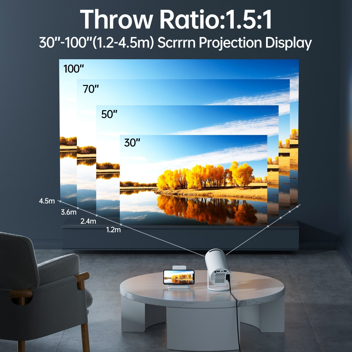 VisionAir™ 4K UltraSmart Portable Projector