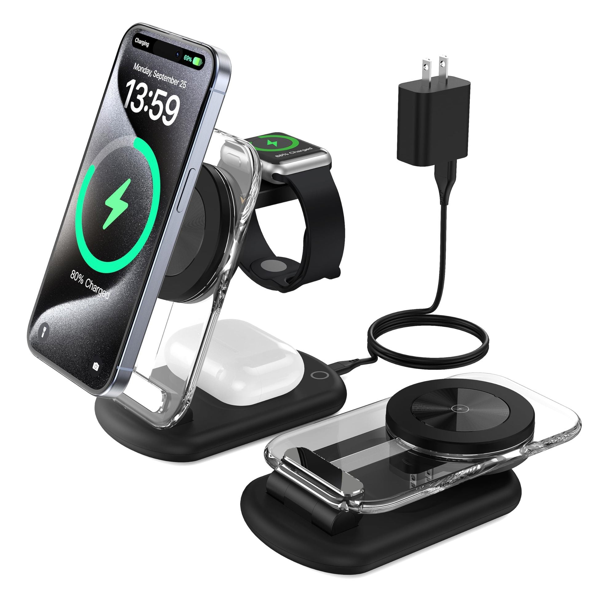 ClearCharge™ TriFold Magnetic Wireless Charger