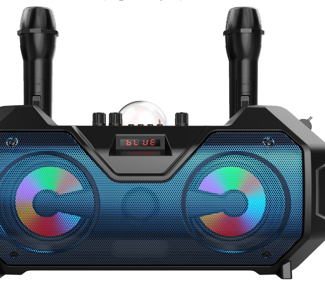 SoundFusion Dual-Mic Bluetooth Speaker – Wireless Bluetooth Speaker with Dual Microphone for Clear Audio & Karaoke Fun