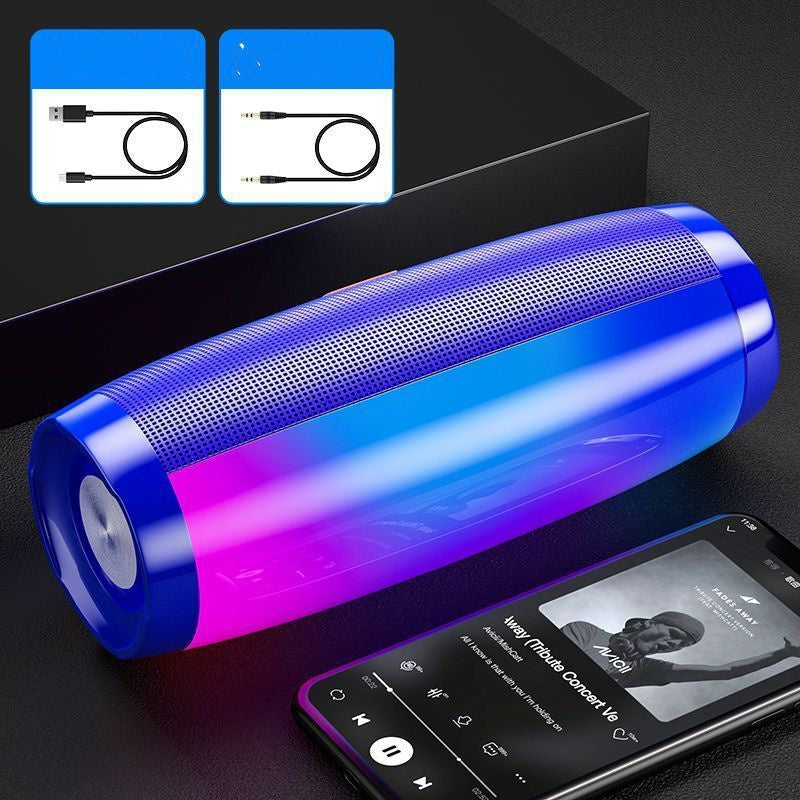 VibeSync 360 – High-Volume Bluetooth Speaker with Colorful LED Lights & Subwoofer